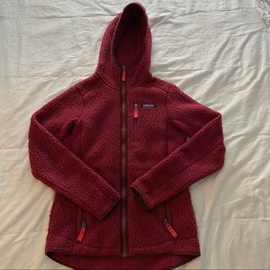 Patagonia Women’s Retro Pile Fleece Hoodie - Arrow Red - Sz M